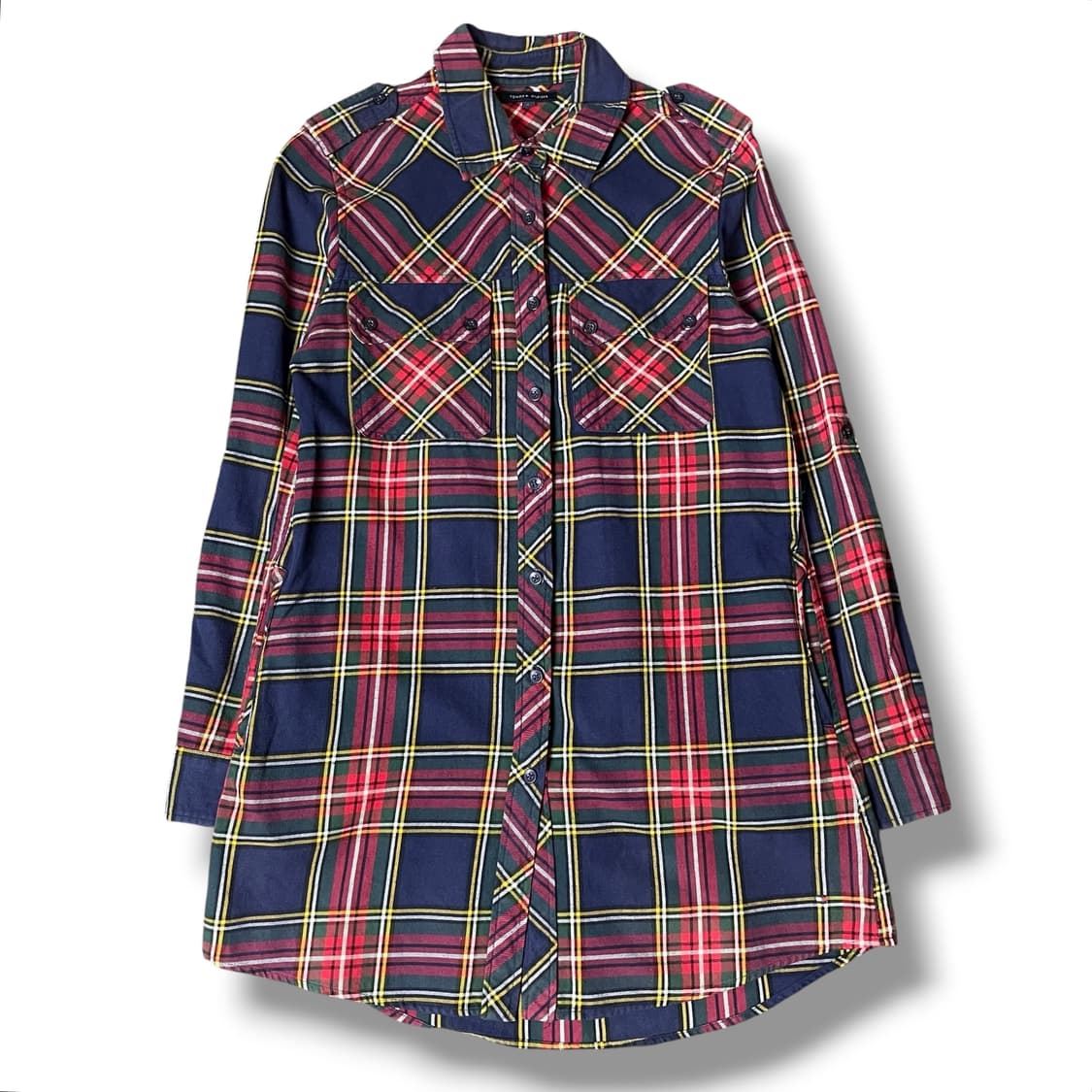 타미힐피거 투포켓 체크 롱셔츠 6 상품이미지1