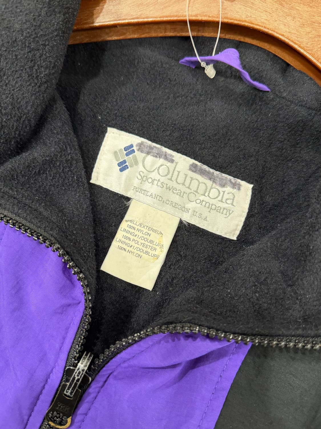 90s Columbia 컬럼비아 나일론 플리스 집업 자켓 상품이미지10