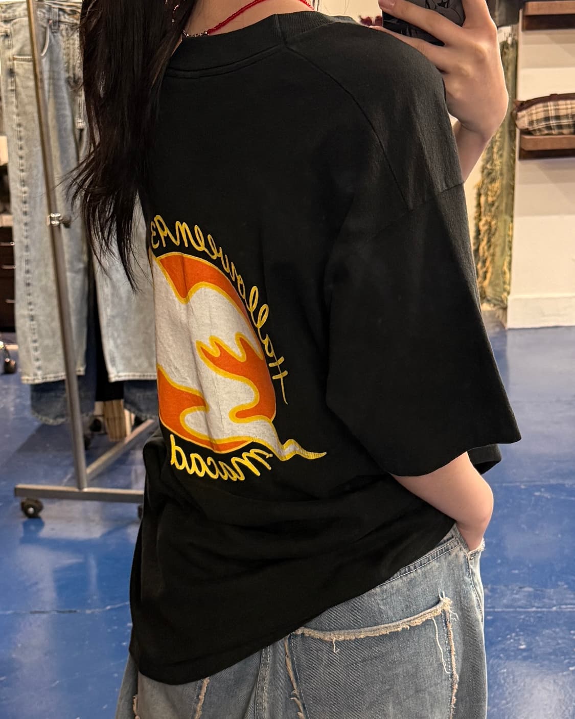 1990s 할로윈 고스트 싱글스티치 반팔티  상품이미지2