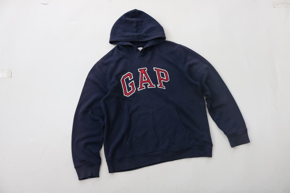 GAP 갭 페이딩 빈티지 빅로고 네이비 후드티 (L) 상품이미지3