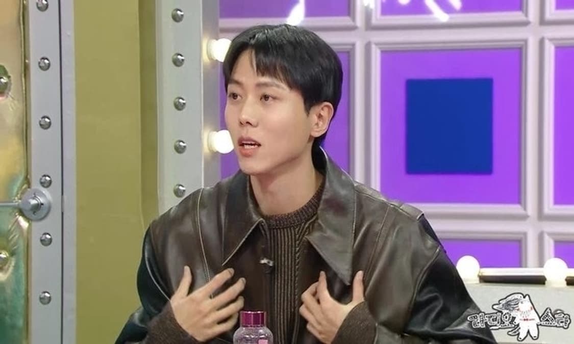 쿠어 라이더스 컷어프 믹스드 가죽자켓 (주우재 착용) 상품이미지4