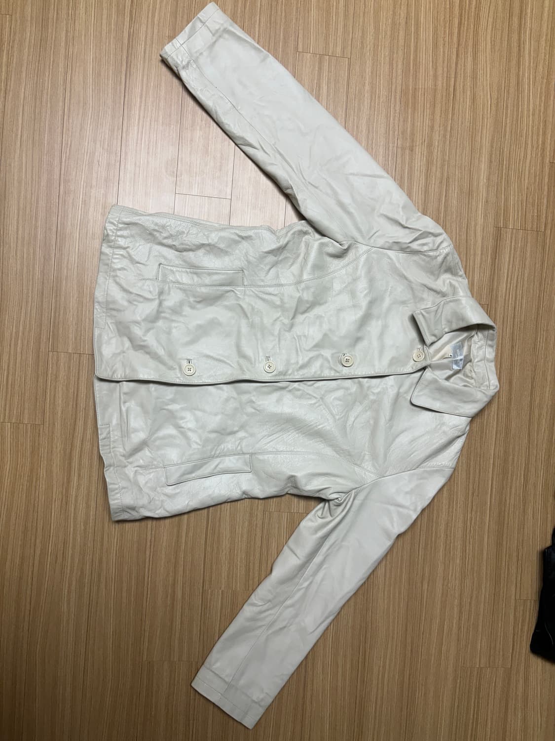 Mon gre 아이보리 램스킨 레더자켓 상품이미지5