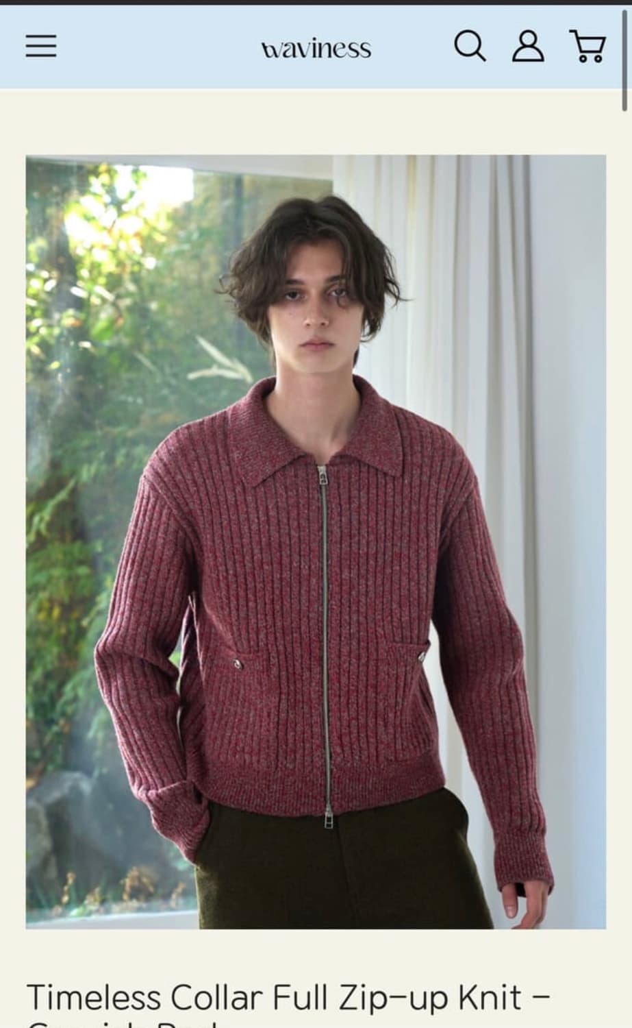 웨이비니스 타임리스 집업 상품이미지1