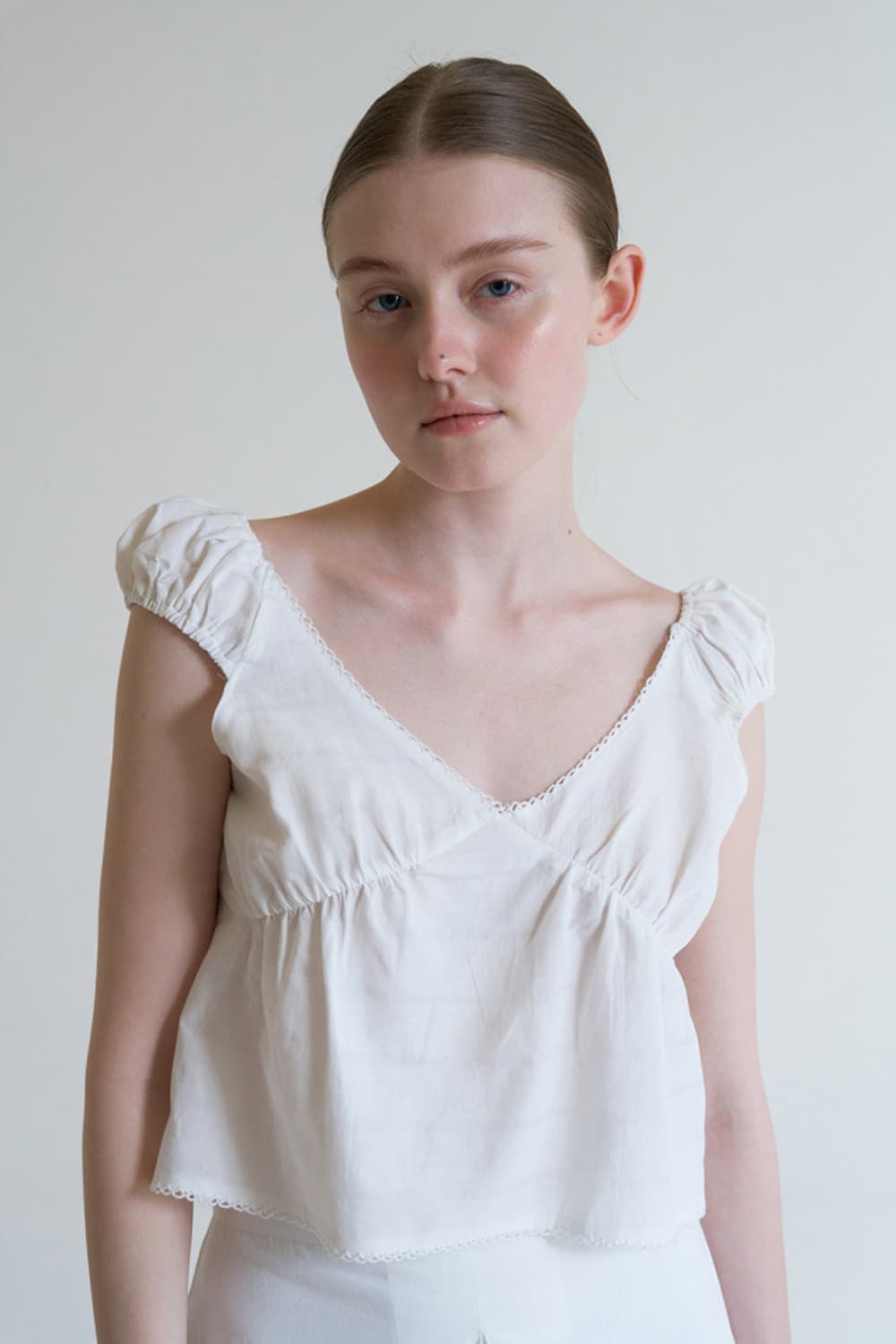 쏘딩키브레드 사라 블라우스(크림) 상품이미지3