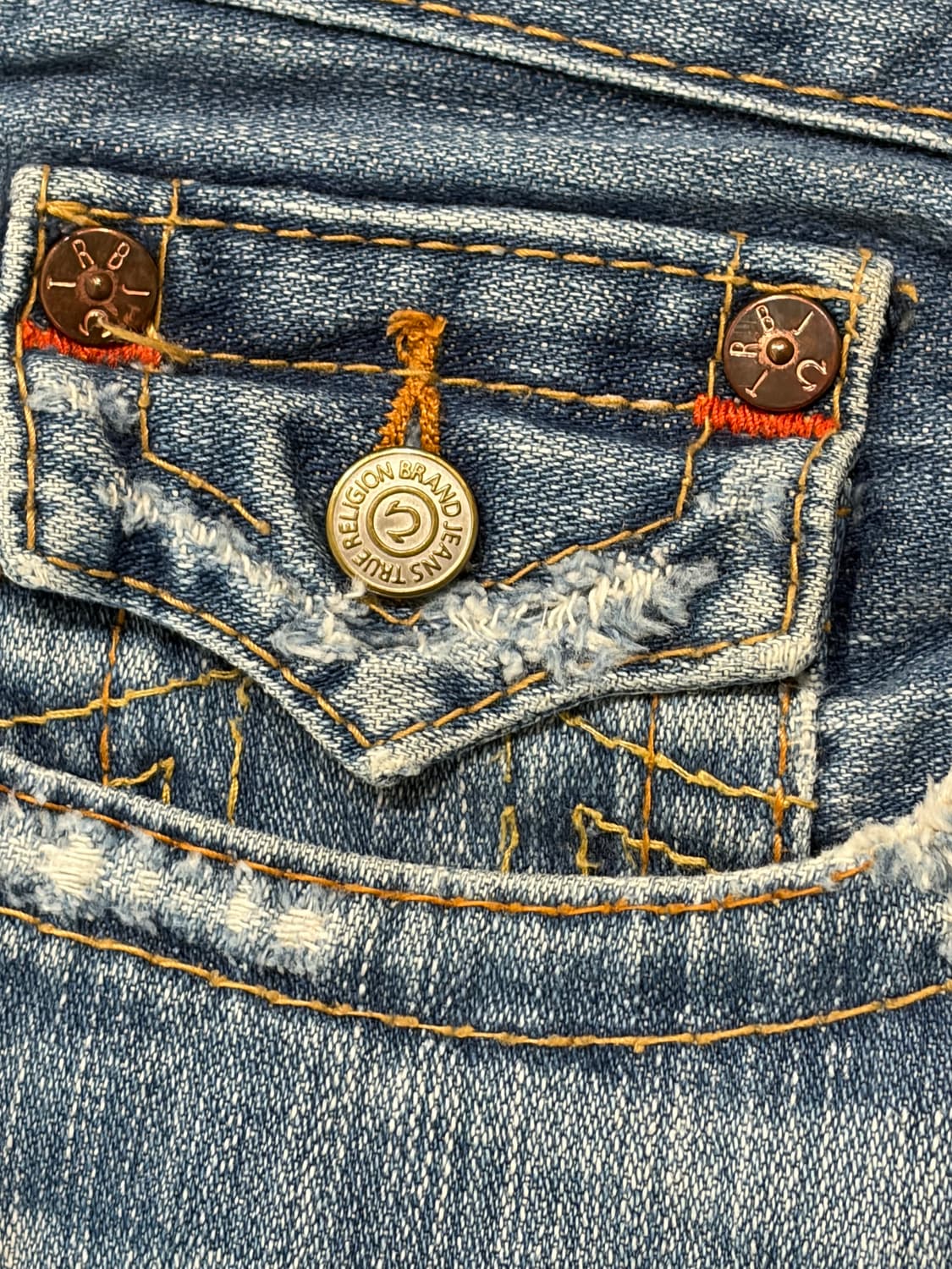 트루릴리전 #803 플레어 부츠컷 연청 데님 팬츠 상품이미지8