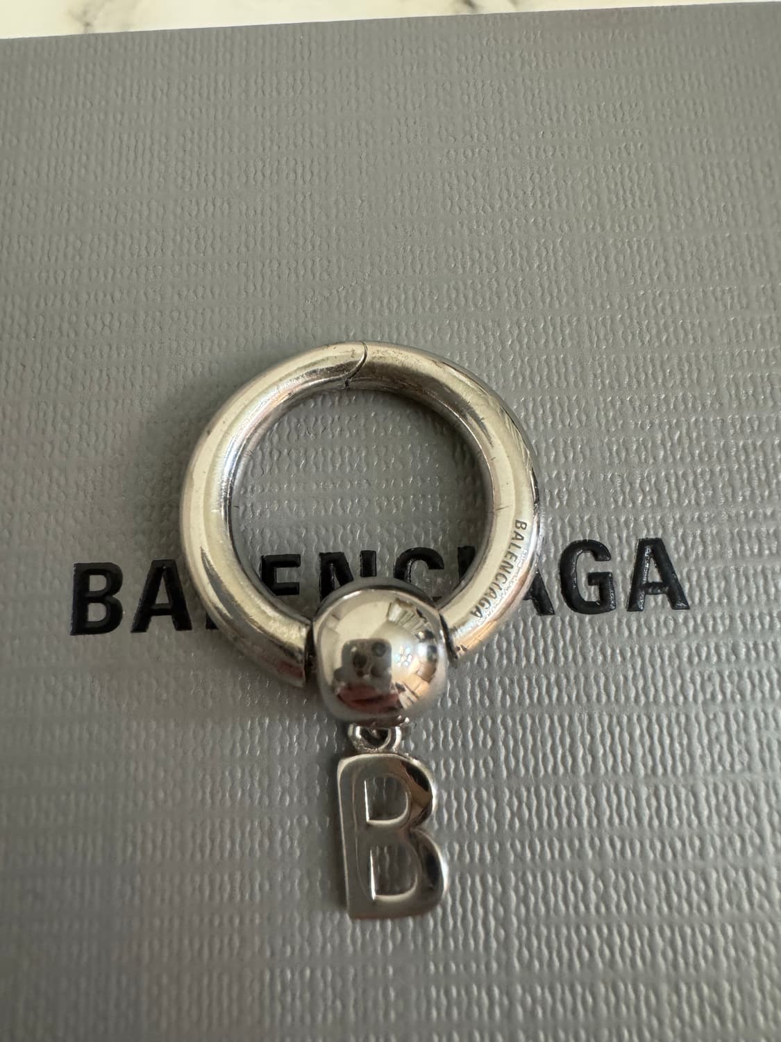 balenciaga single earring  silver  OS 상품이미지6