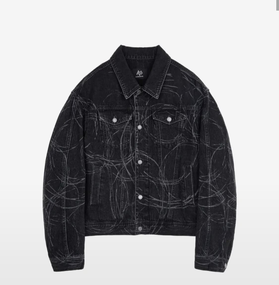 애드오프 circle denim jacket 블랙 흑청자켓 상품이미지1