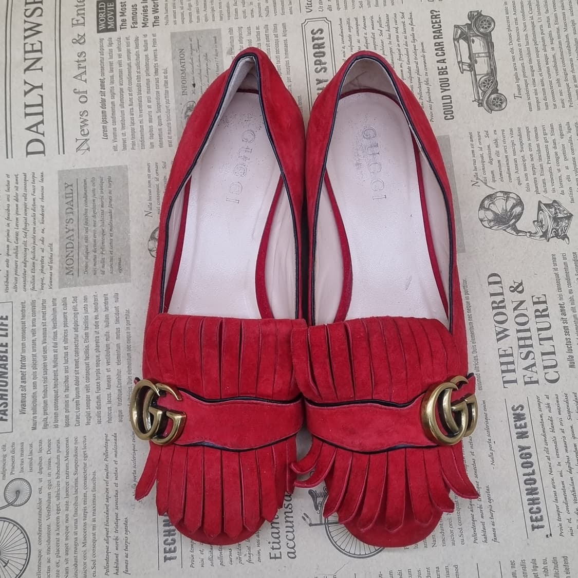 구찌 마몬트 스웨이드 로퍼 여성구두37 240 상품이미지2