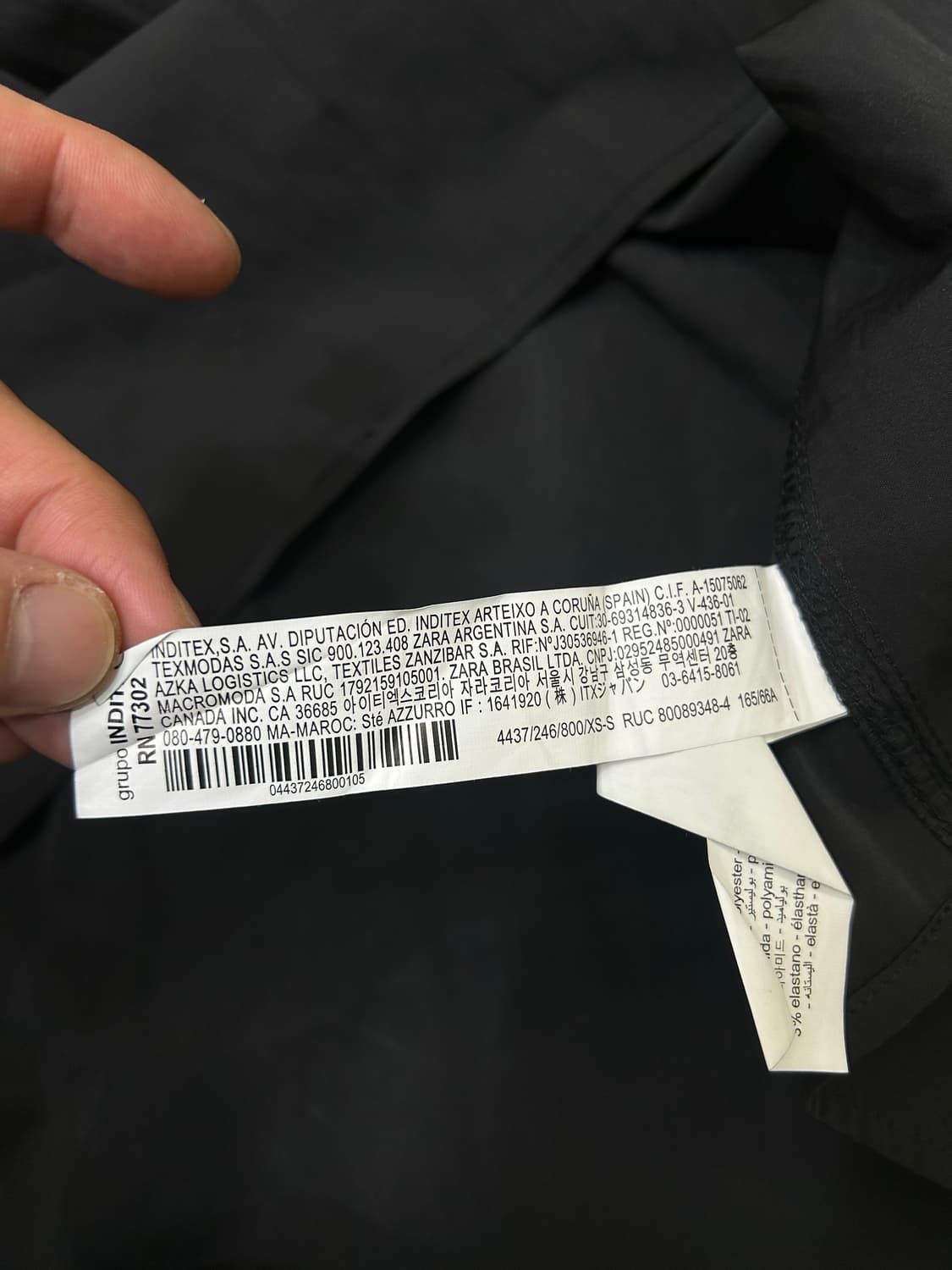 [XS]ZARA 플리츠 스커트/블랙 상품이미지5