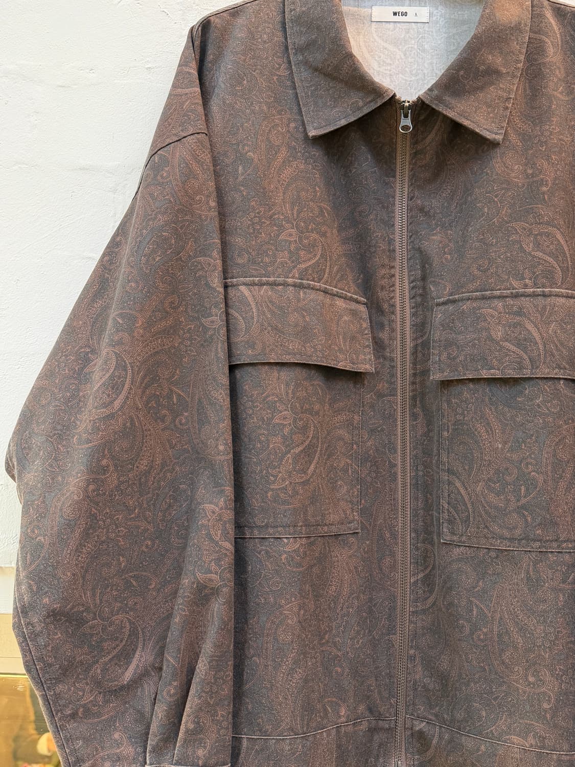Wego 페이즐리 패턴 집업 자켓 L 상품이미지3
