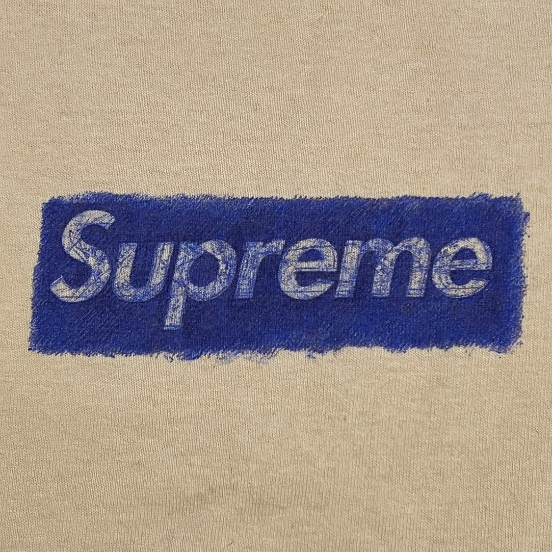 슈프림 2004 Molodkin 펜 박스로고 티셔츠 옐로우 상품이미지3