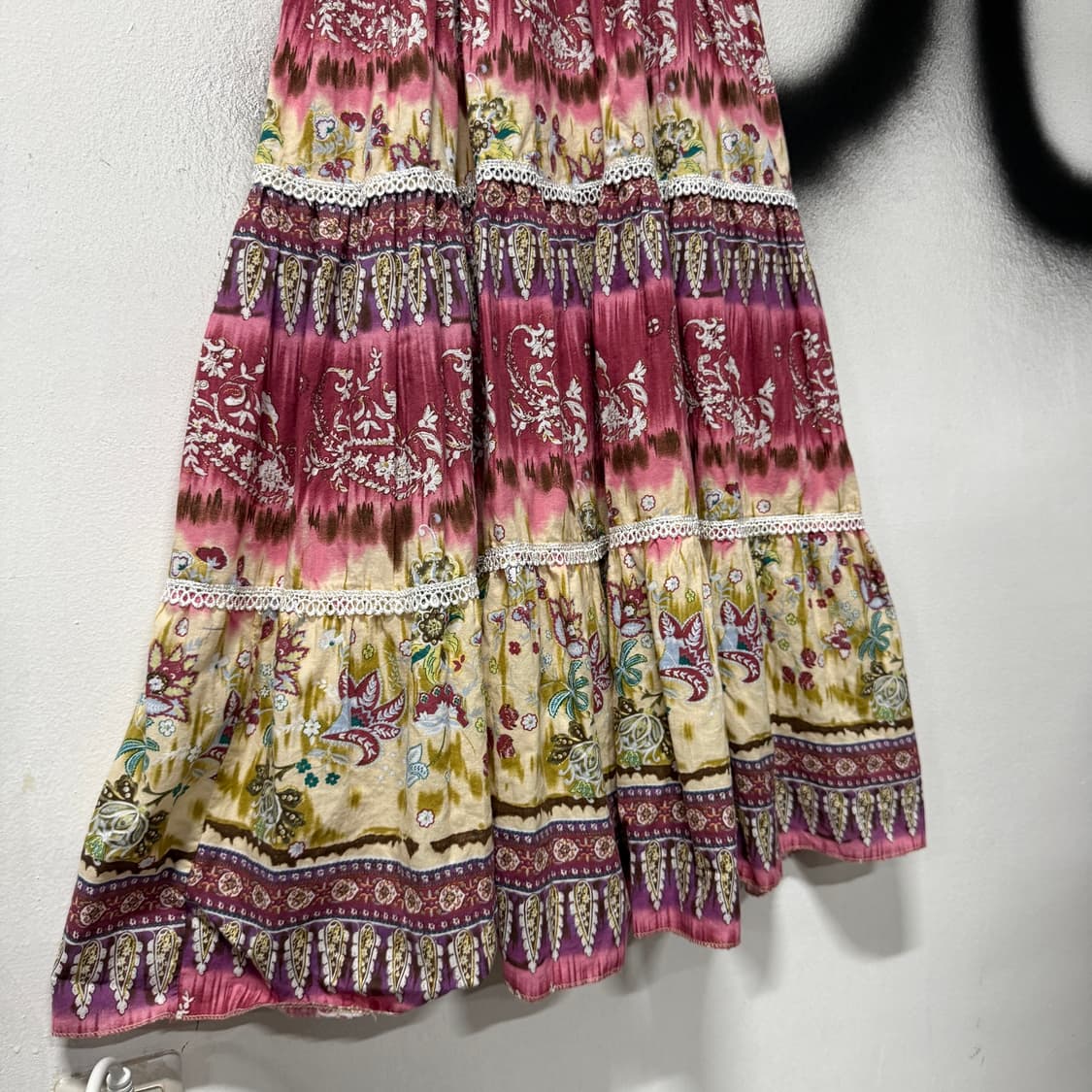 VTG 빈티지 러블리 핑크 모리 스모크 밴딩 슬리브리스 캉캉 원피스 상품이미지4
