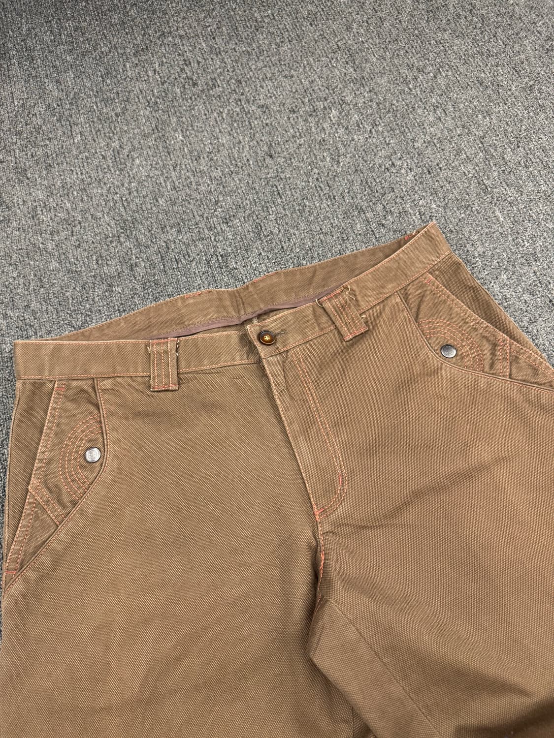 OS)Angee Bros 빈티지 올리브 헤비 코튼 팬츠 상품이미지4