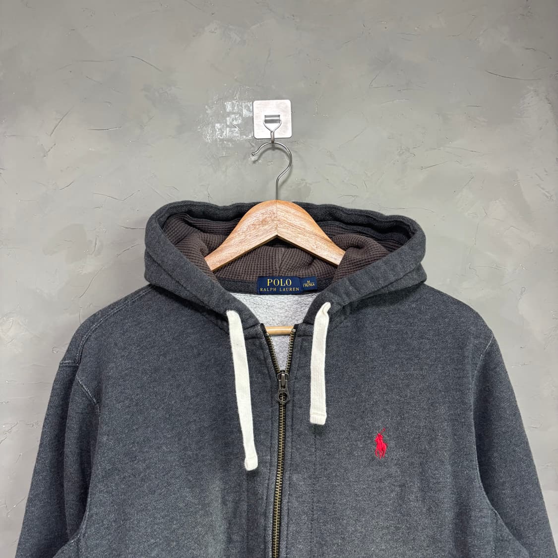 폴로 랄프로렌 써멀 후드집업 그레이 상품이미지2