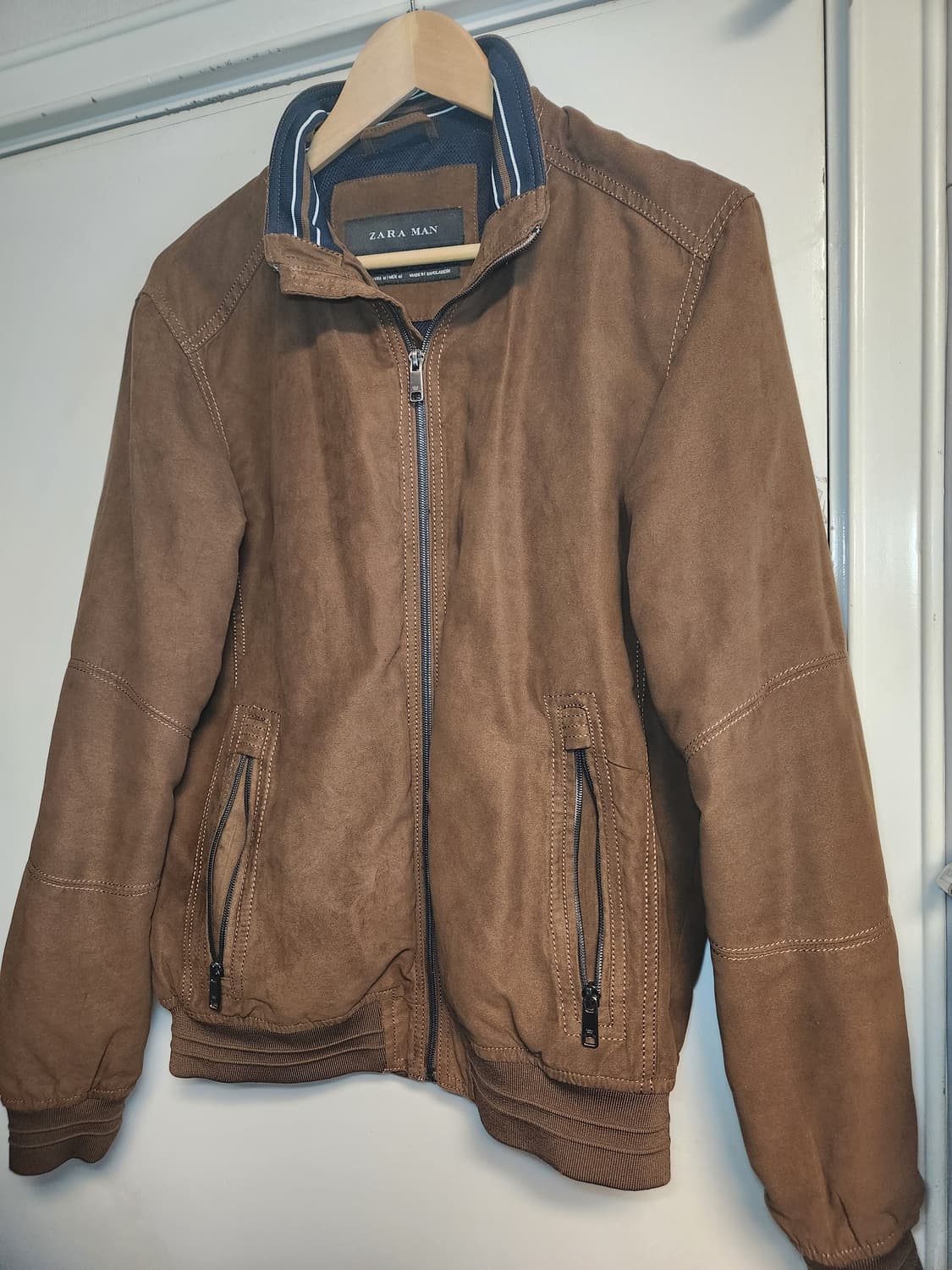 자라 ZARA MAN 브라운 스웨이드 봄버 자켓 M 상품이미지1