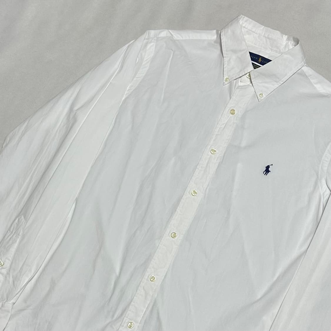 L 폴로랄프로렌 클래식핏 코튼 스트레치 화이트 셔츠 상품이미지1