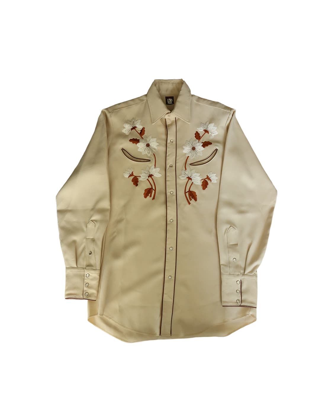 80s 카르만 플로럴 자수 웨스턴 셔츠 상품이미지2