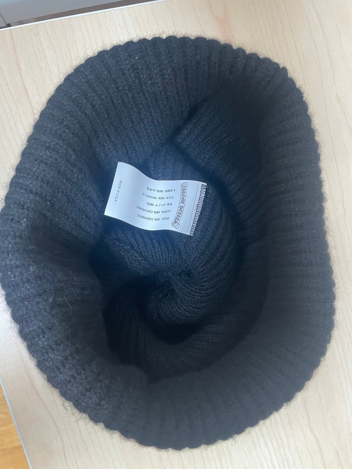 (OS) 크롬하츠 빅대디 캐시미어 비니 블랙 상품이미지4