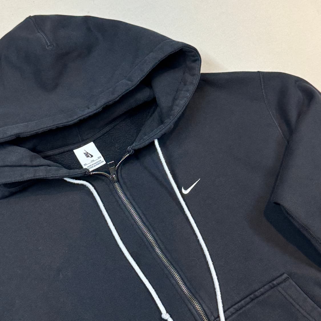 XXL) 나이키 헤비웨이트 스웻 후드집업 블랙 상품이미지4
