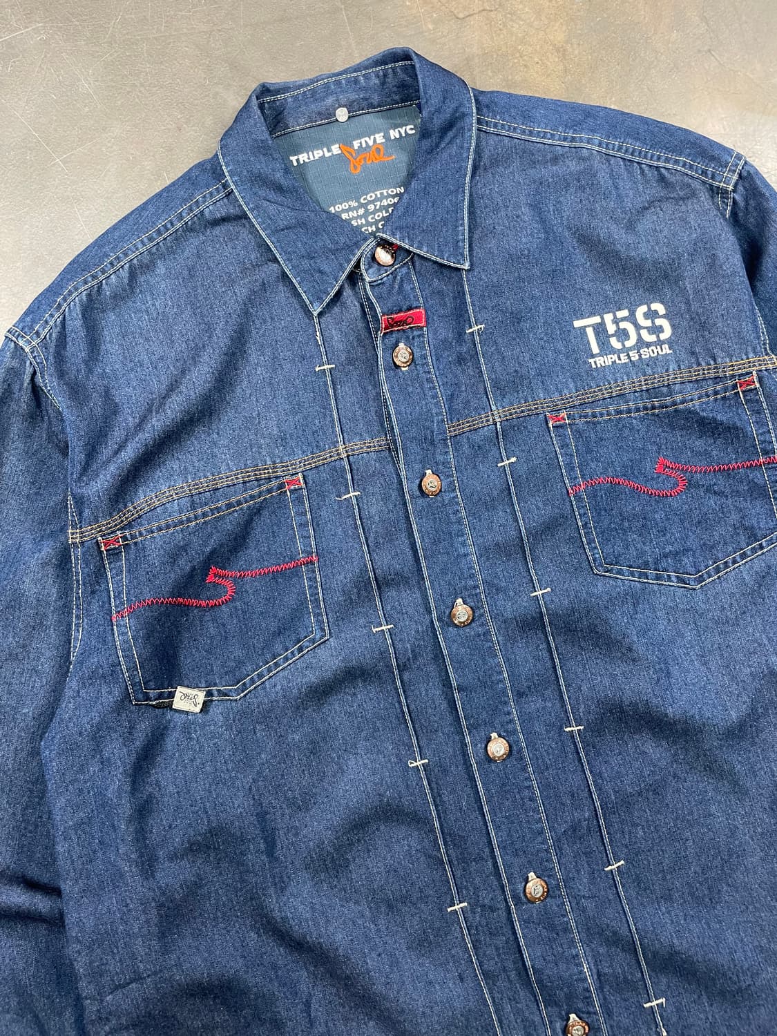 트리플5소울 올드스쿨 데님 셔츠 상품이미지2