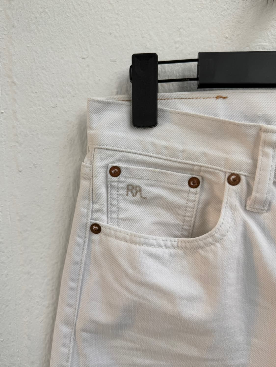 더블알엘 화이트 셀비지 데님 팬츠  상품이미지4