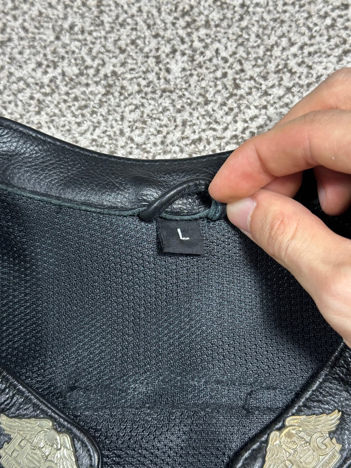 Fmc 할리데이비슨커스텀 패치 레더 베스트 L 상품이미지5