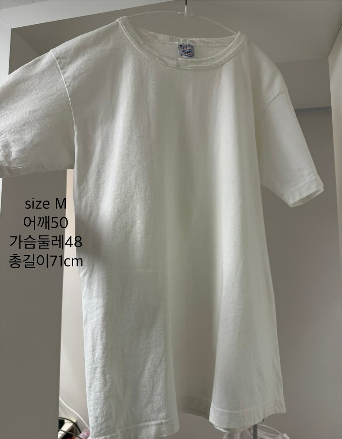 챔피언 해비웨이트져지 반팔흰색티 M 상품이미지1