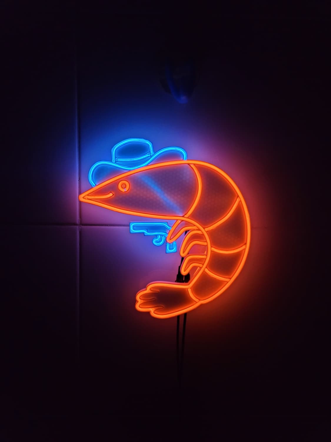 새우 카우보이 네온사인 led 조명 램프 상품이미지2