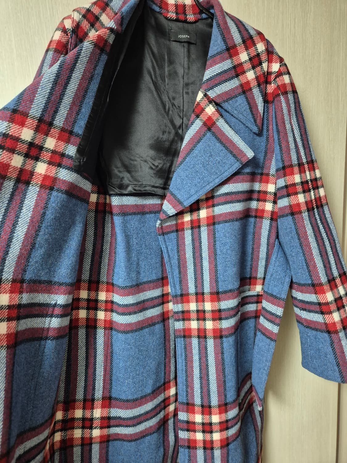 (새제품) JOSEPH 조셉 블루 체크 벨트 코트 을코트 34 상품이미지6