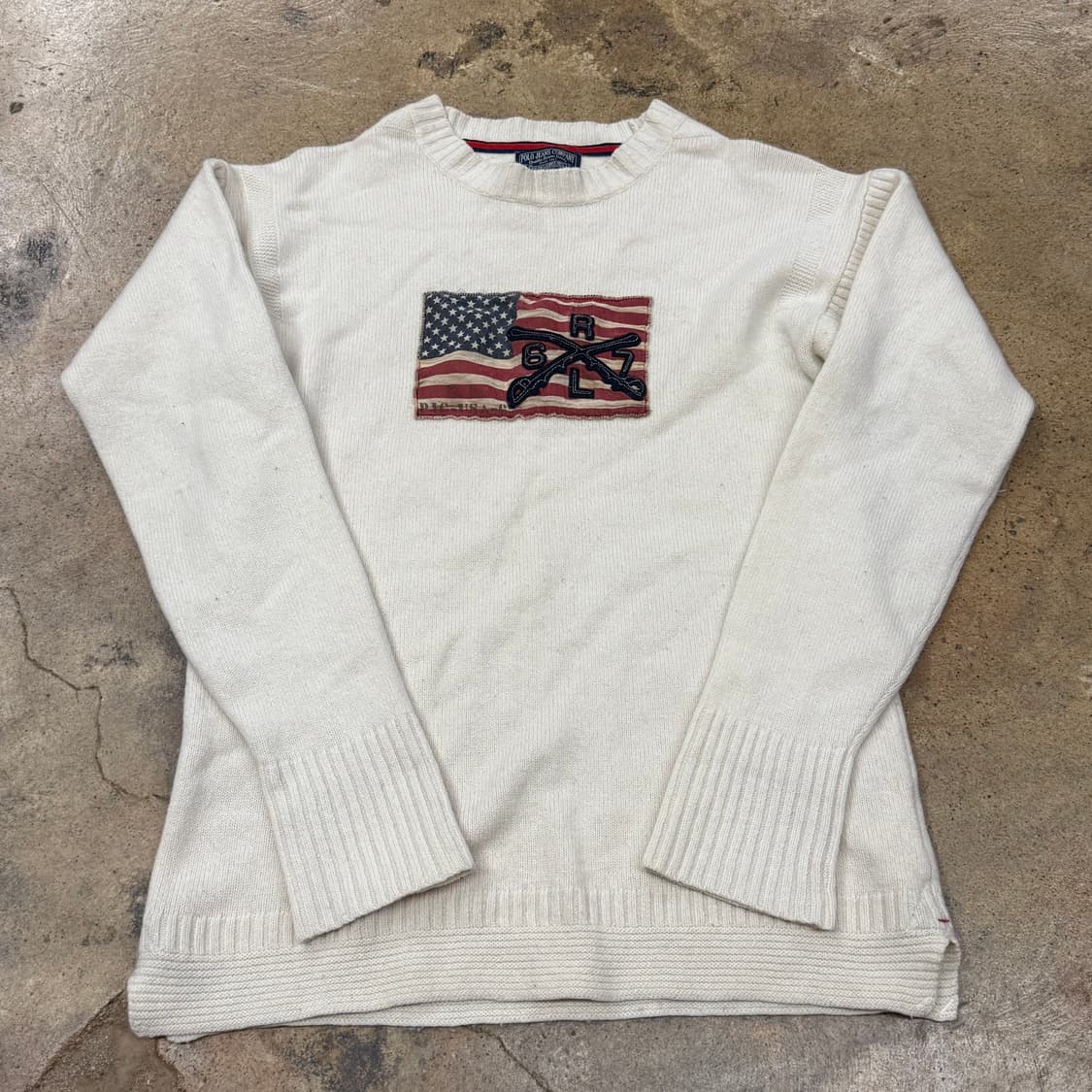 폴로 진스 컴퍼니 성조기 화이트 니트  상품이미지2