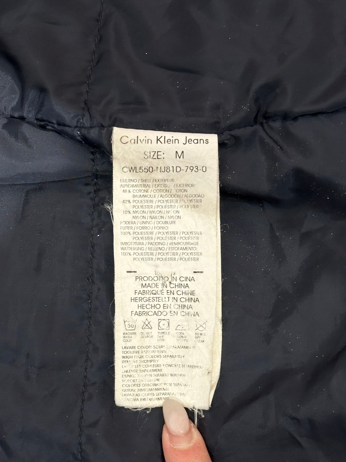 Ck 캘빈 클라인 블랙 하이넥 야상 자켓 코트 M 상품이미지7