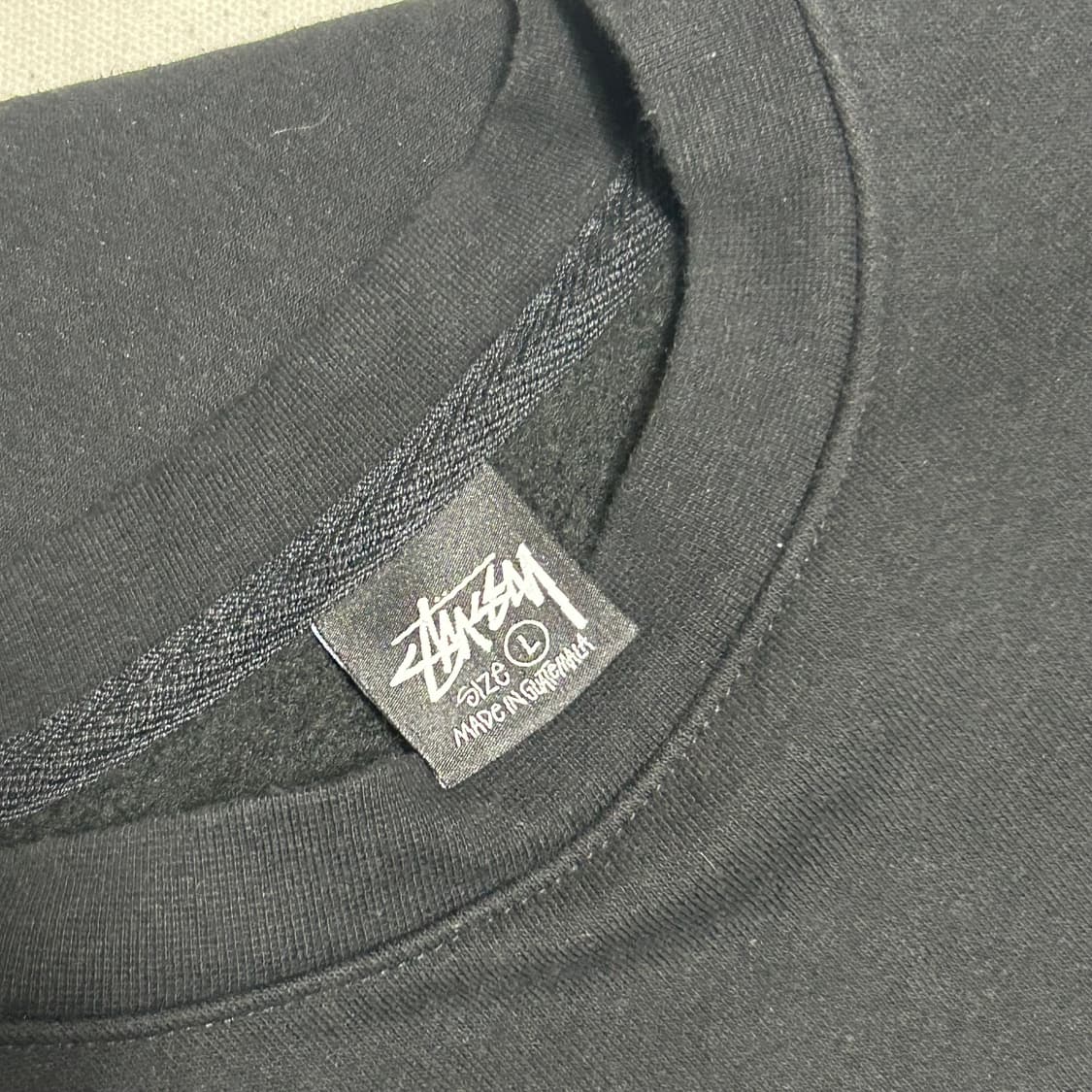 L 스투시 빅로고 블랙 맨투맨 상품이미지4