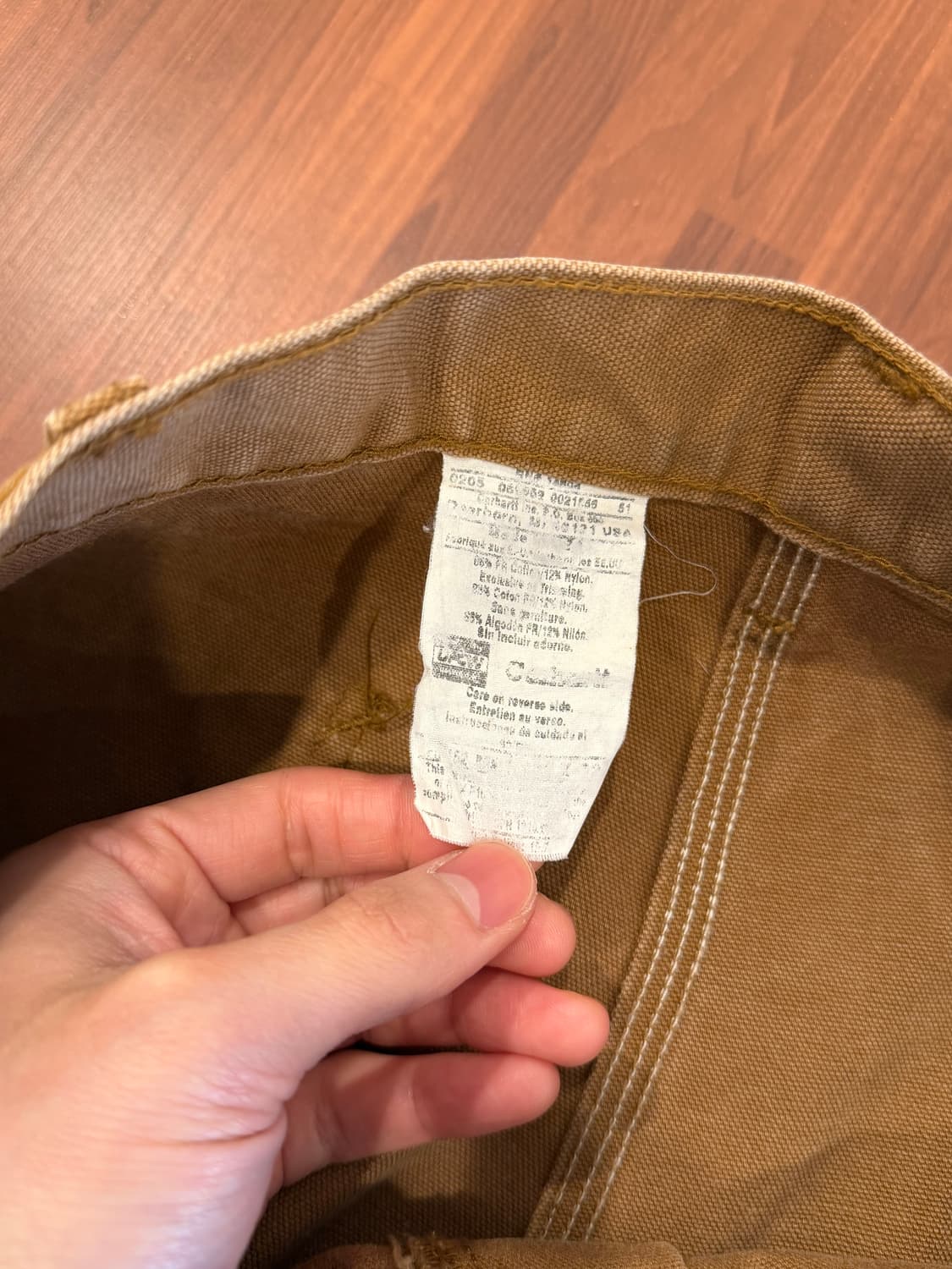 00s Carhartt 덕 캔버스 싱글니 FR 카펜터 워크팬츠 (USA) 상품이미지9