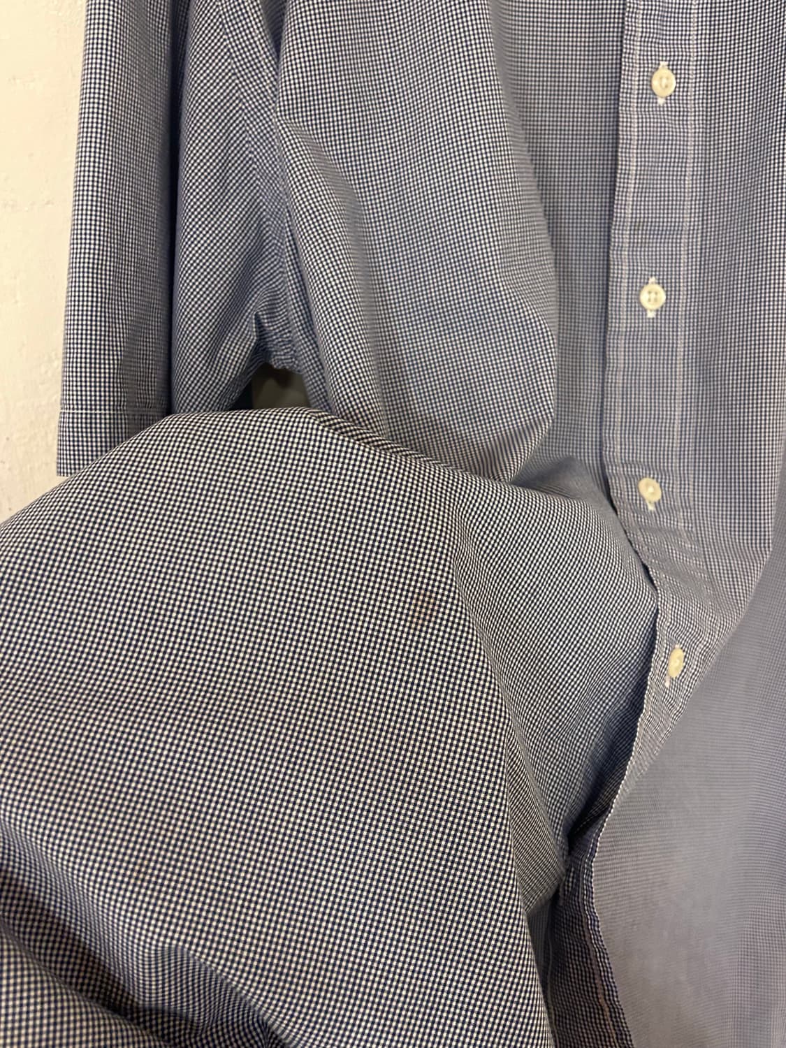 폴로 랄프로렌 네이비 체크 반팔 셔츠 M (실측110) 상품이미지9