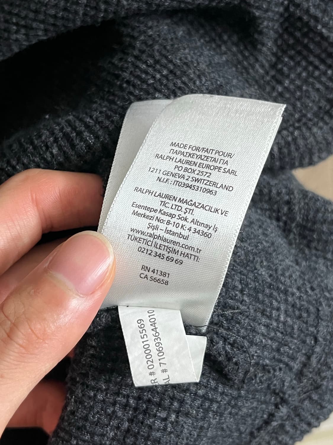 폴로 랄프로렌 와플 롱슬리브 XXL 2xl 차콜 상품이미지4