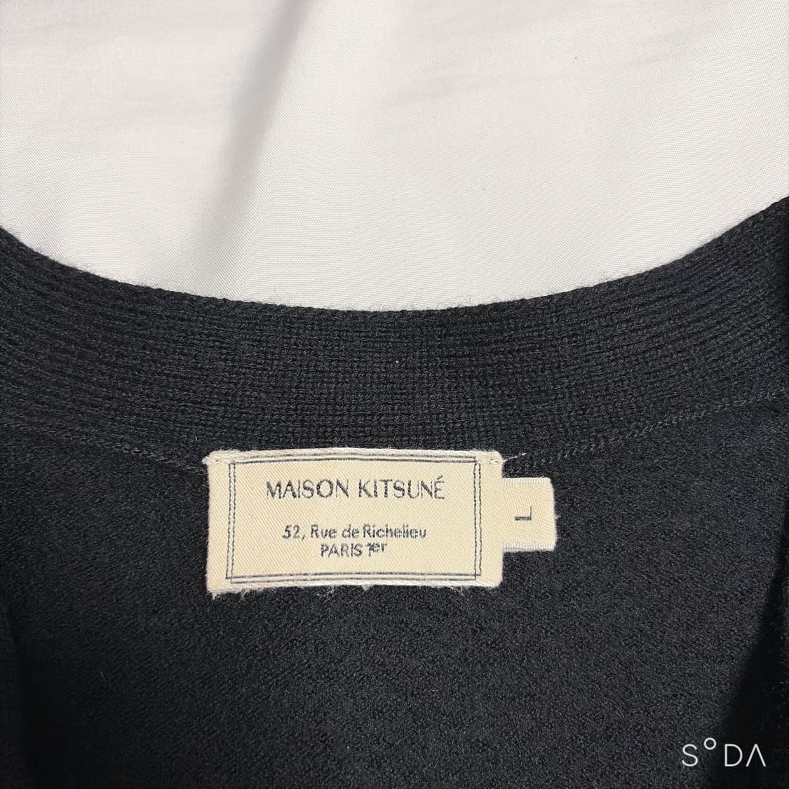 메종키츠네 폭스 패치 블랙 가디건 L (여성) 상품이미지4