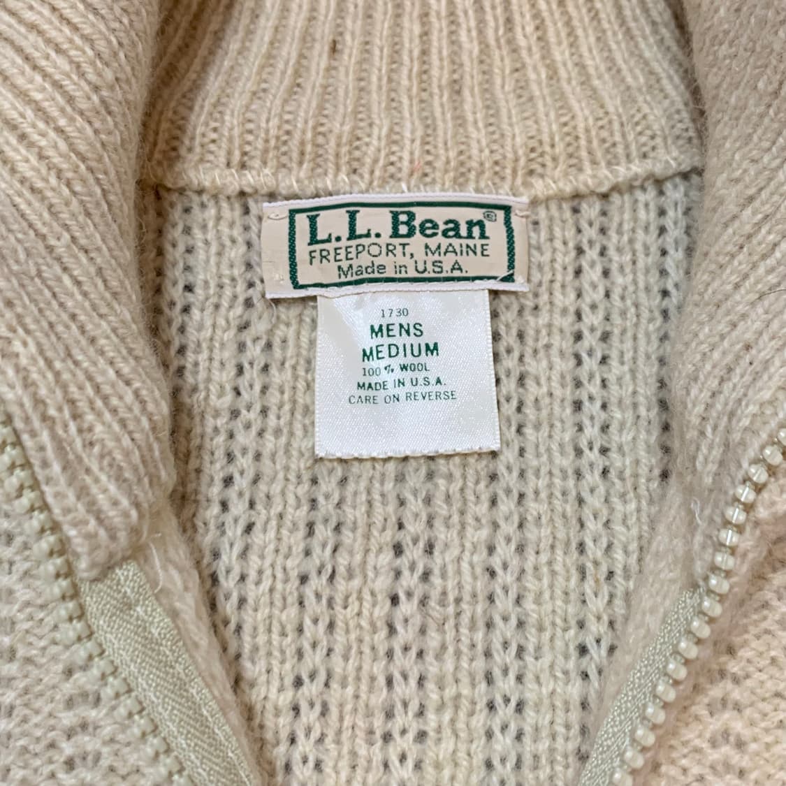 90s LL Bean knit zip-up made in usa (m) 상품이미지5