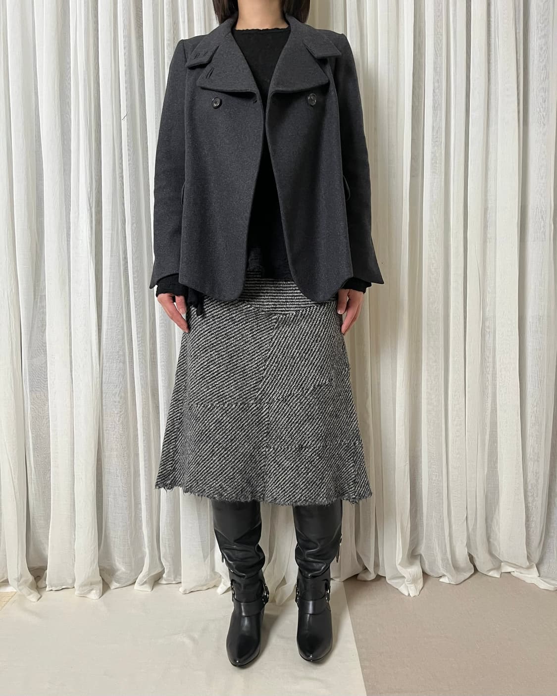 마르니 더블 브레스티드 숏 자켓 marni 울 자켓 상품이미지6