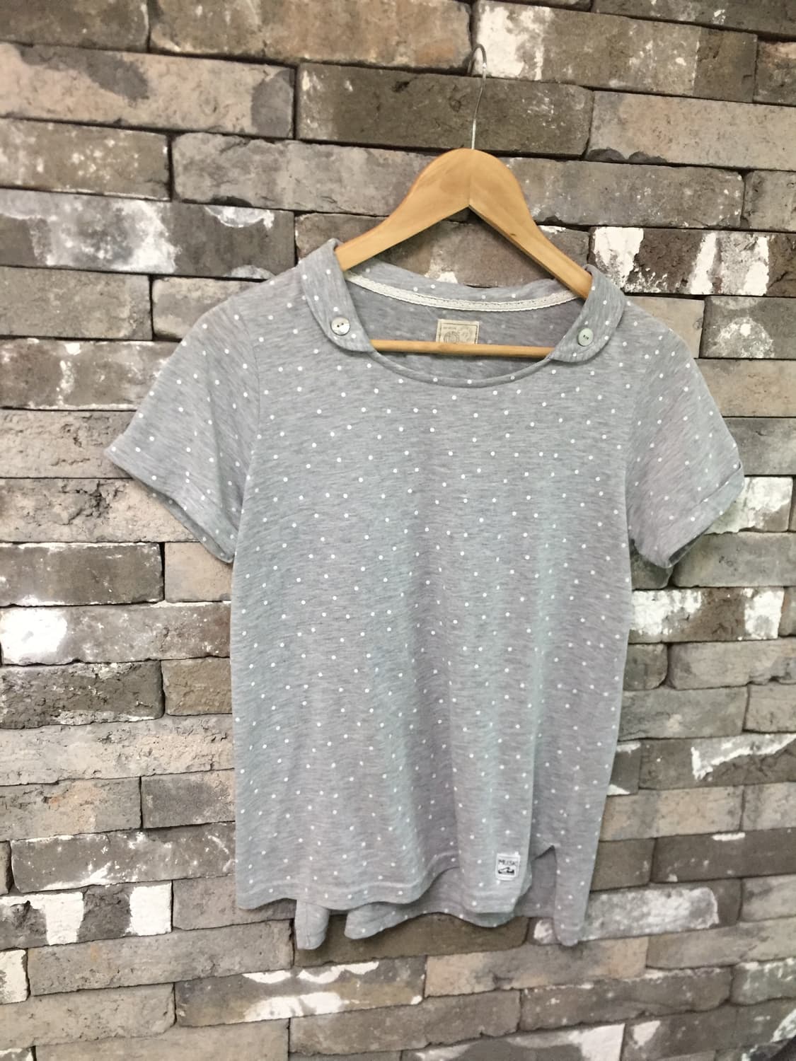 vintage dot button short T 상품이미지2
