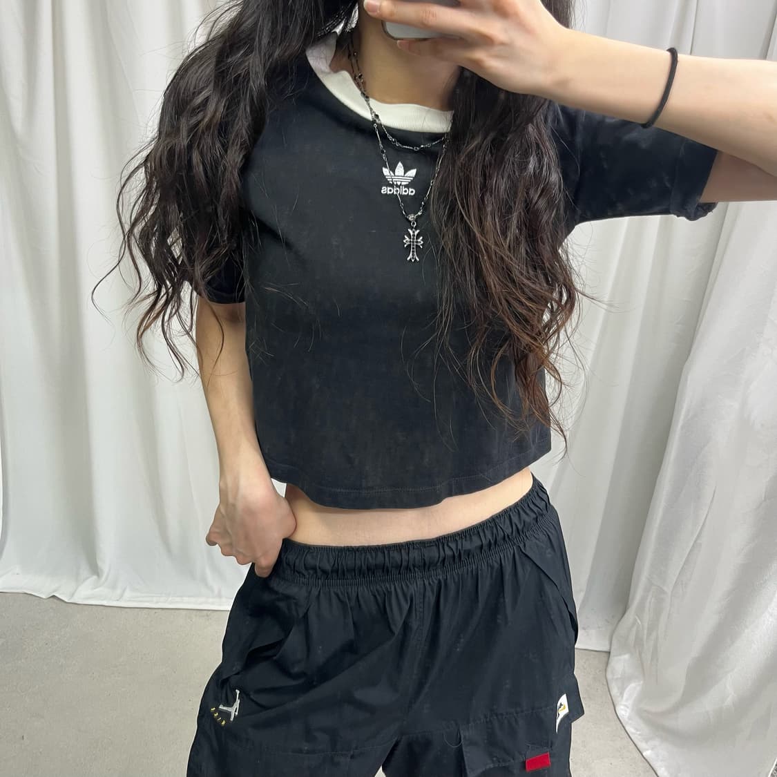 Adidas small logo crop T-shirts 상품이미지2