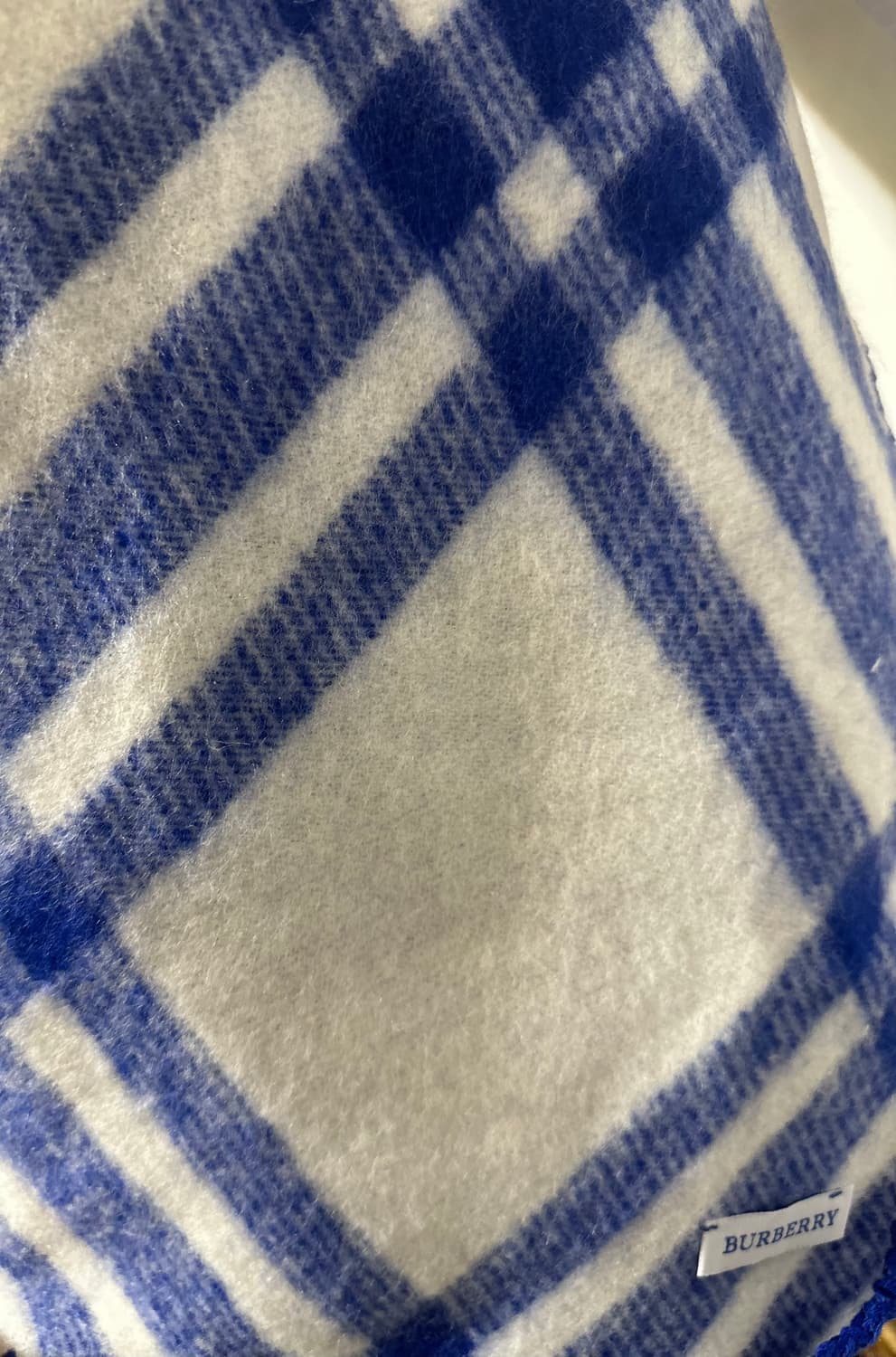 버버리 블루 체크 울후드 머플러 남여공용 상품이미지4