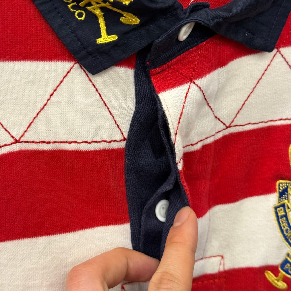 90s 폴로 랄프로렌 MERCER team 럭비 티셔츠 프레피 N1100 상품이미지8