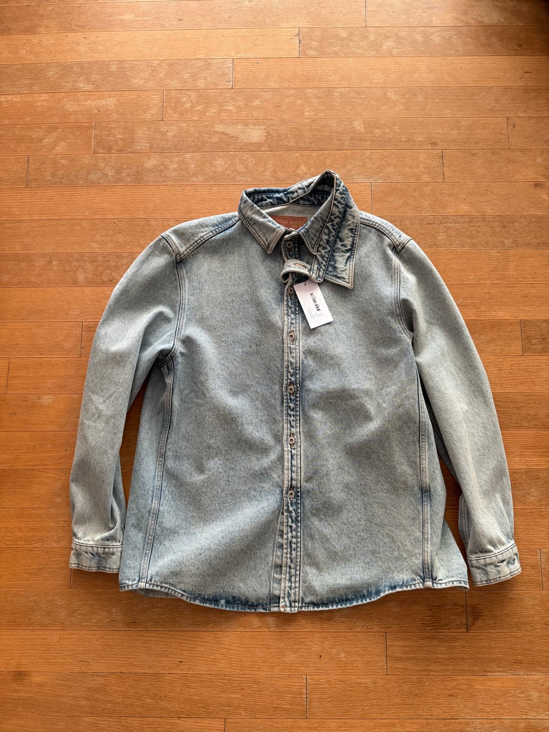 [L] 와이프로젝트 더블 칼라 데님셔츠 새상품 상품이미지5