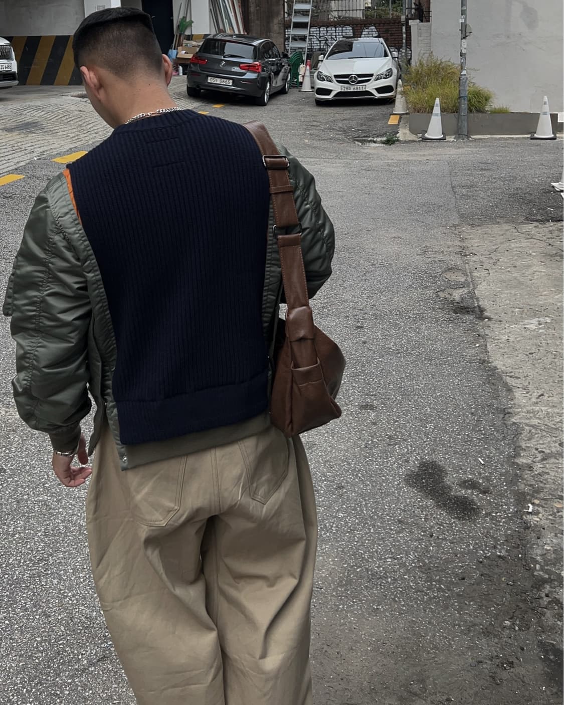 사카이 나일론 믹스드 니트 상품이미지2