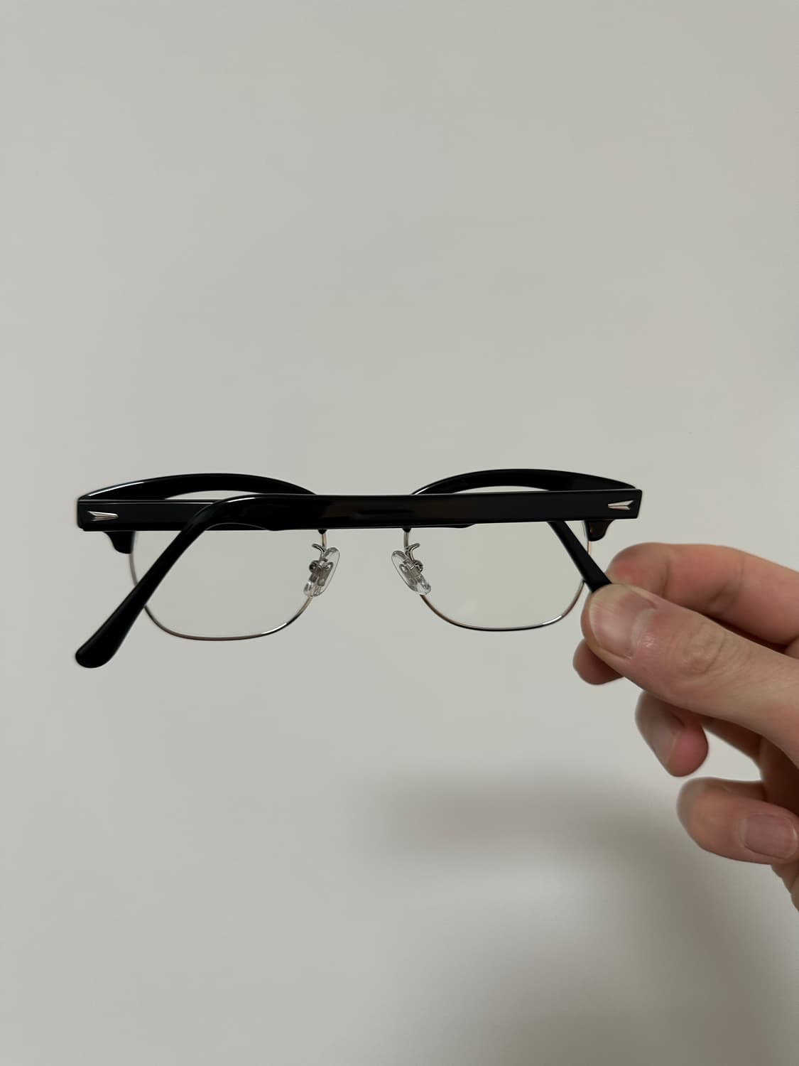 백산안경 린디브로우 블랙/실버 하금테 상품이미지3