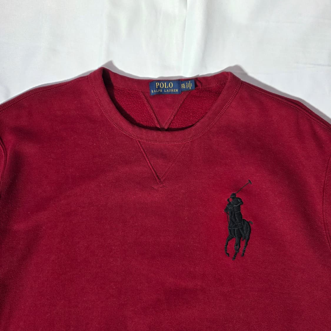 [2XL]폴로 랄프로렌 빅포니 버건디 맨투맨 스웻셔츠 상품이미지3