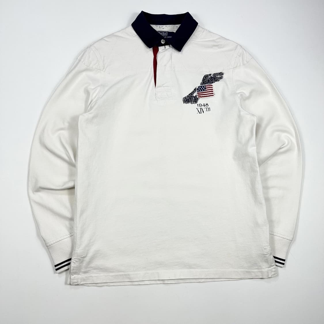 폴로 랄프로렌 포니 화이트 럭비티 맨투맨 (L) 상품이미지2
