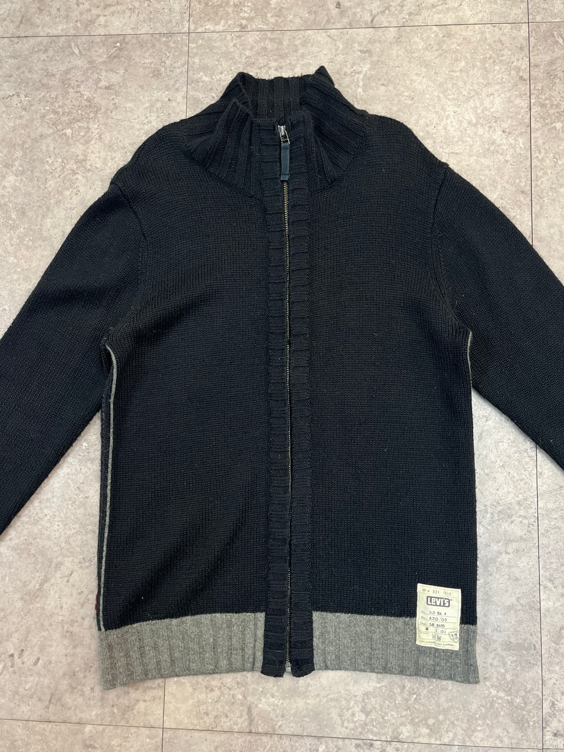 리바이스 니트 집업 블랙 L  #csz2876 상품이미지4