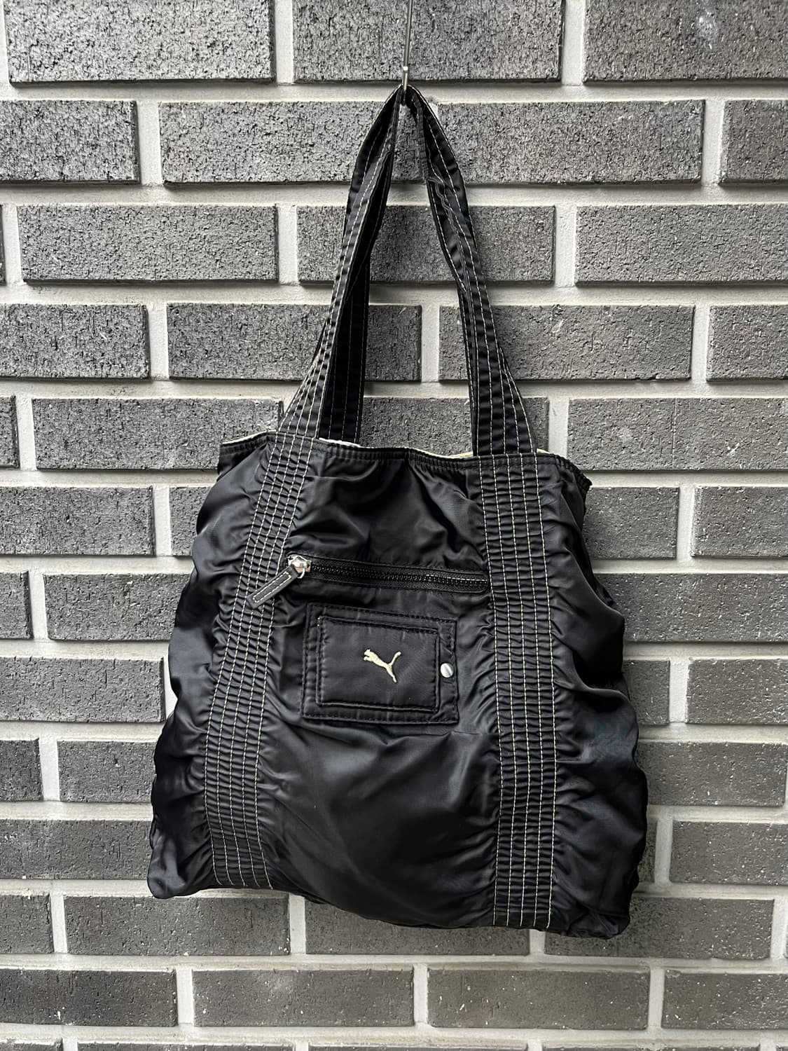 00s PUMA 스티치 나일론 백 블랙 상품이미지1