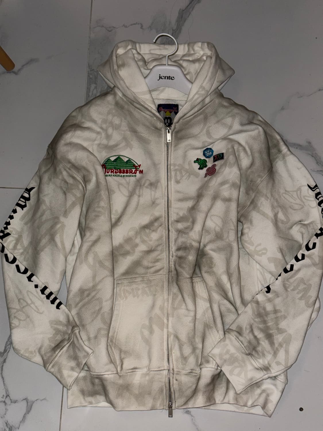 NWT MURD333R.FM WHITE DISN333 후드집업 상품이미지1